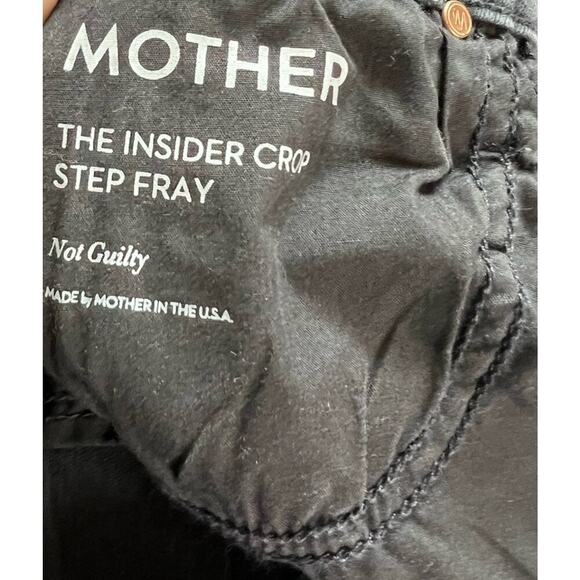 Mother The Insider Crop Ankle Not Guilty Womens Black Jeans Size 25 - Picture 9 of 10